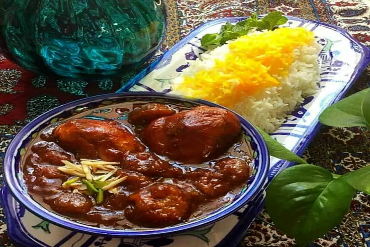 دستور پخت خورش آلو مسما شمالی مجلسی و خوشمزه با گوشت مرغ 