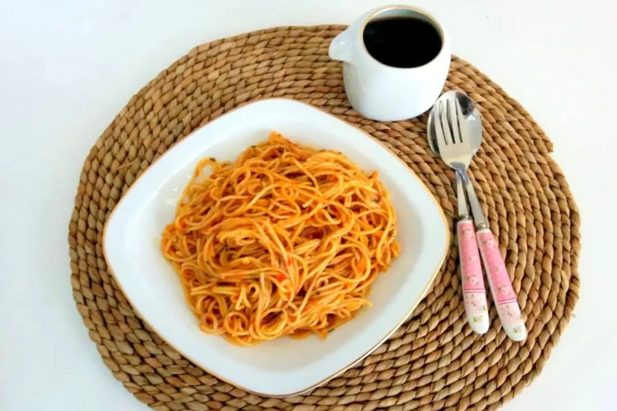 طرز تهیه اسپاگتی بدون گوشت ایتالیایی ساده با سبزیجات