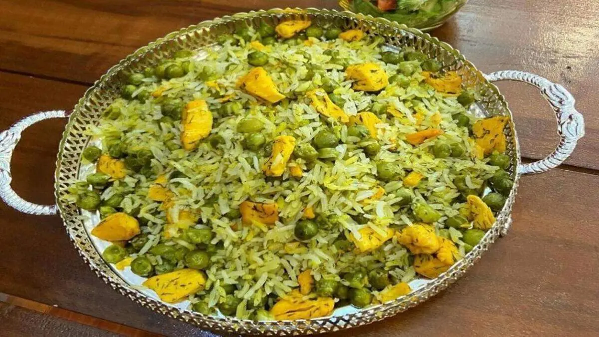 دستور پخت نخود پلو سبز ترکیه با مرغ 