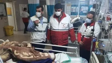 رئیس جمعیت هلال احمر از مصدومان متروپل عیادت کرد