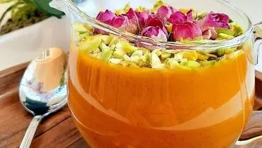 طرز تهیه کاچی زعفرانی مجلسی با نبات و آرد گندم