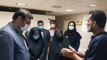 عیادت معاون رئیس جمهور در امور زنان از مصدومین حادثه متروپل