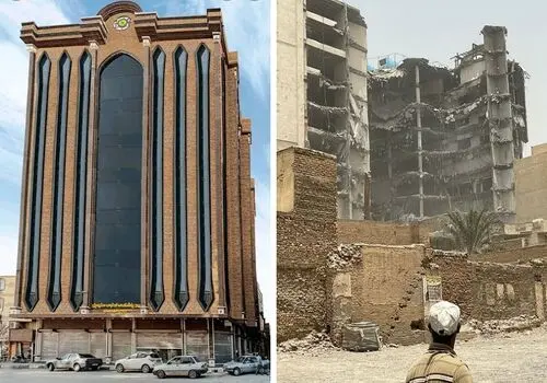ریزش مرگبار آوار در شهرک ولیعصر تهران+ عکس