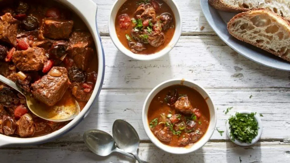 خورش به آلو غذای سنتی کرمان