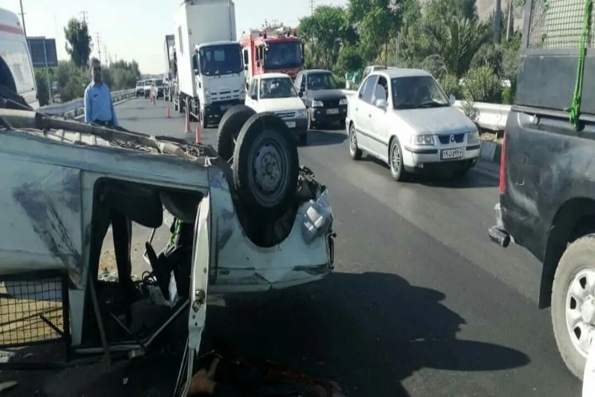 واژگونی مرگبار وانت پیکان در جنوب تهران