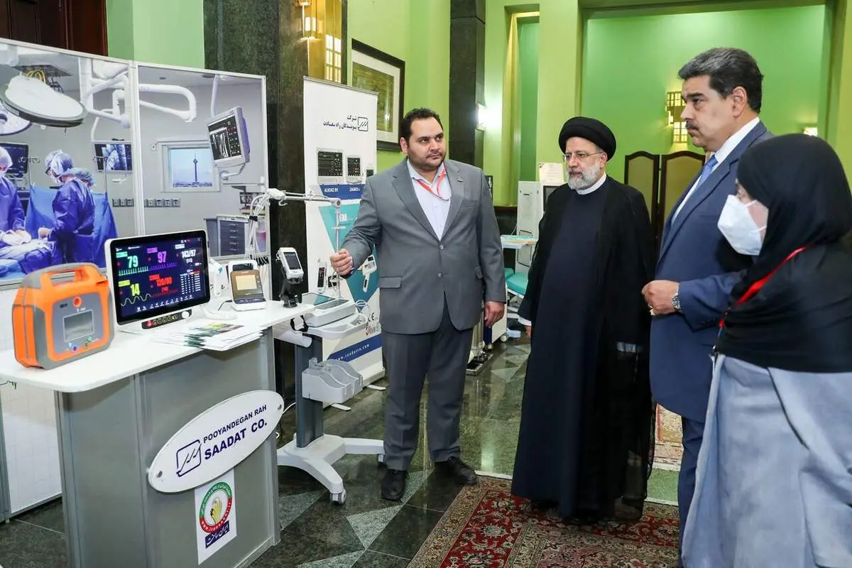 حضور مادورو در نمایشگاه دستاوردهای دانش‌بنیان شرکت‌های ایرانی