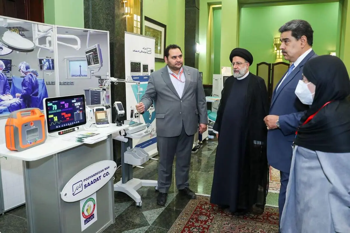 حضور مادورو در نمایشگاه دستاوردهای دانش‌بنیان شرکت‌های ایرانی