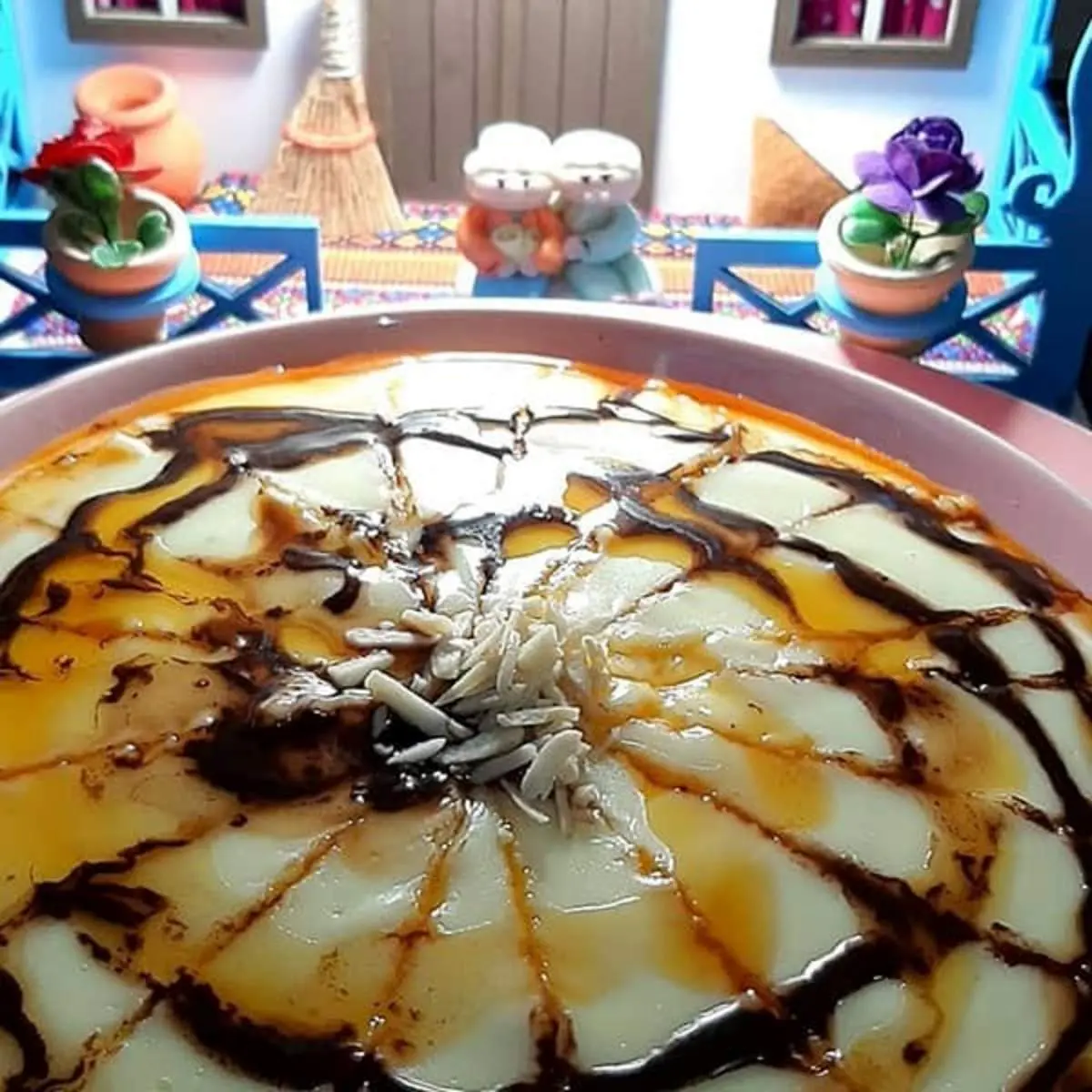 طرز تهیه فرنی کاراملی
