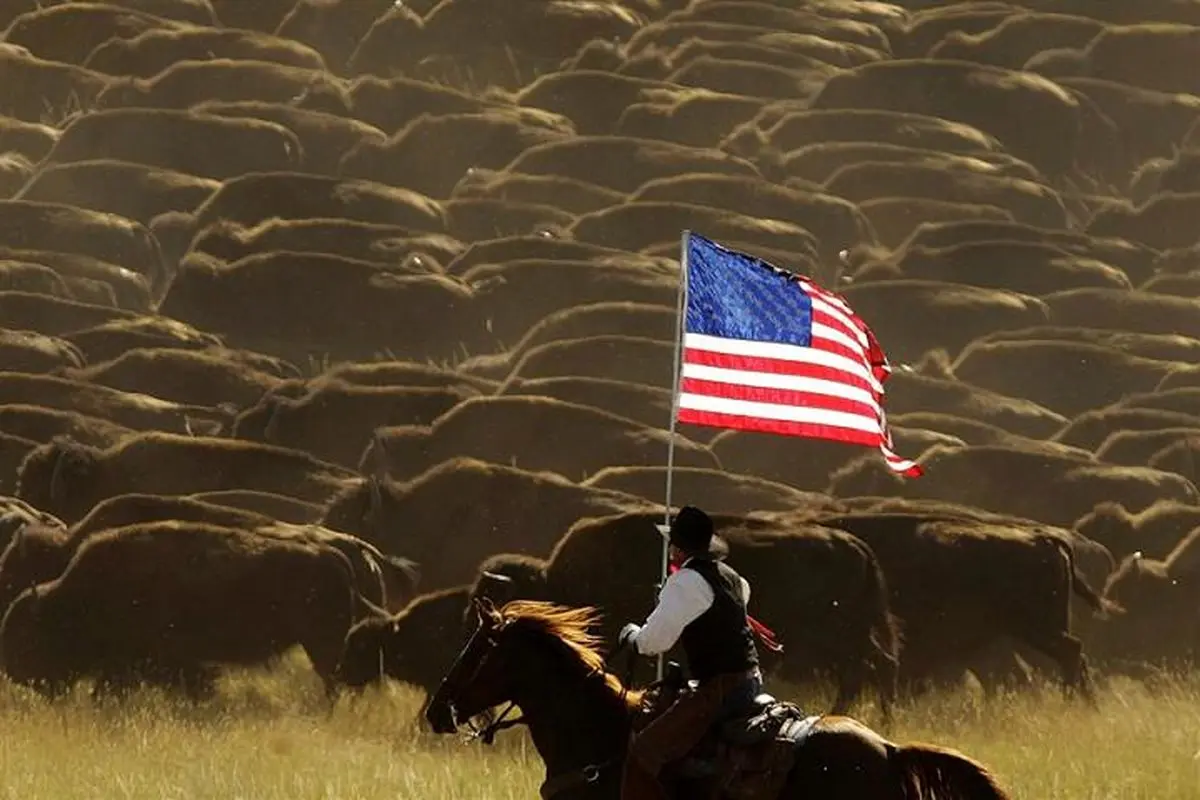 عکس:اهتزاز پرچم آمریکا