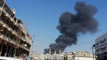 وقوع آتش سوزی در نزدیکی حرم حضرت عباس(ع) در کربلا + فیلم