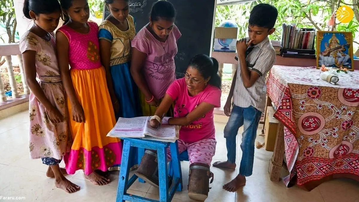 خانم معلم با دست‌ها و پاهای قطع شده+ فیلم