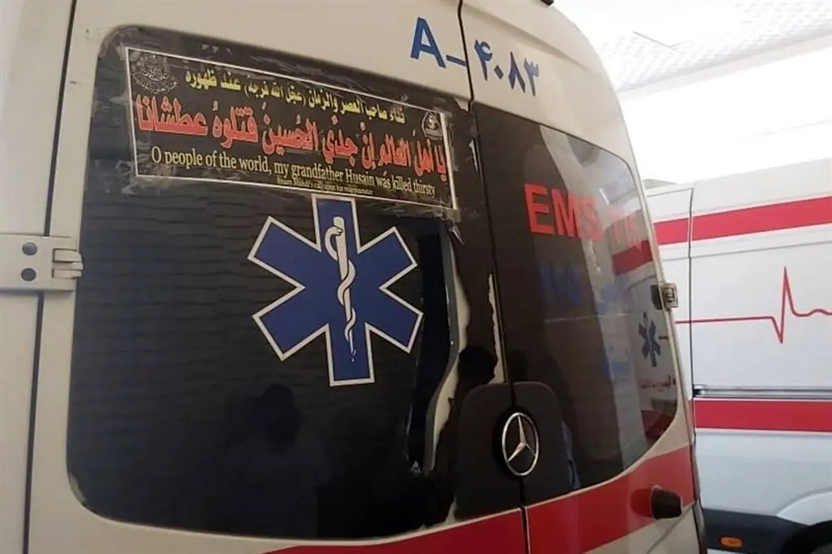 آمبولانس اورژانس در سبزوار مورد حمله قرار گرفت + عکس