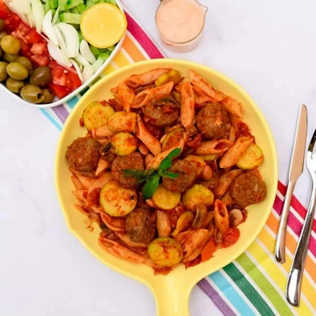 طرز تهیه پاستا کدو سبز