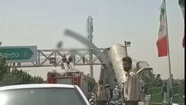 خودکشی زن جوان در اتوبان شیخ فضل‌الله!+فیلم