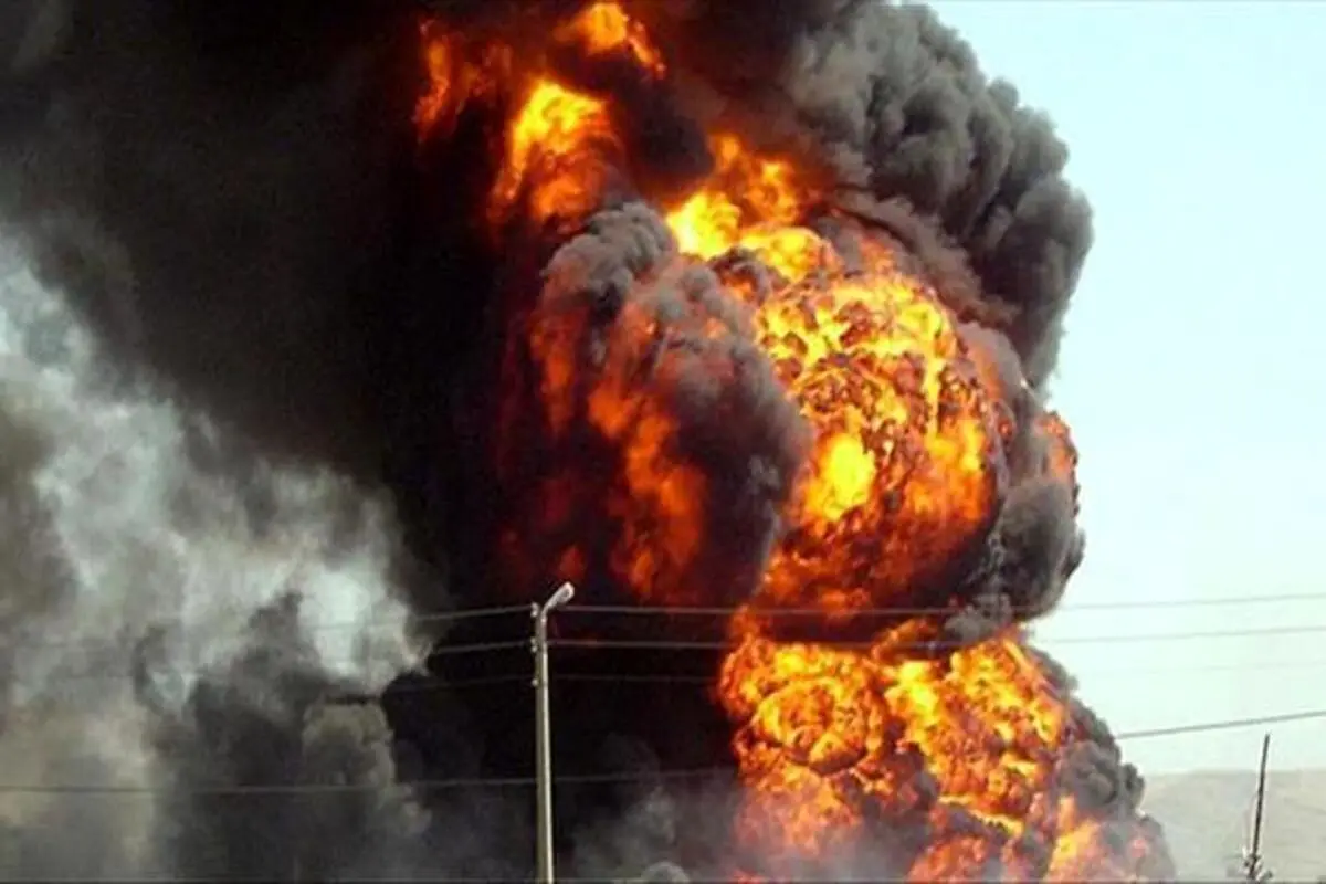 مصدومیت ۵ نفر بر اثر انفجار پمپ گاز+ فیلم