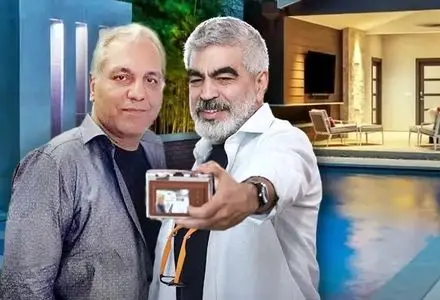 شعر خوانی عاشقانه مهران مدیری در پشت‌صحنه «استخر» + فیلم
