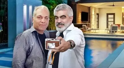 شعر خوانی عاشقانه مهران مدیری در پشت‌صحنه «استخر» + فیلم
