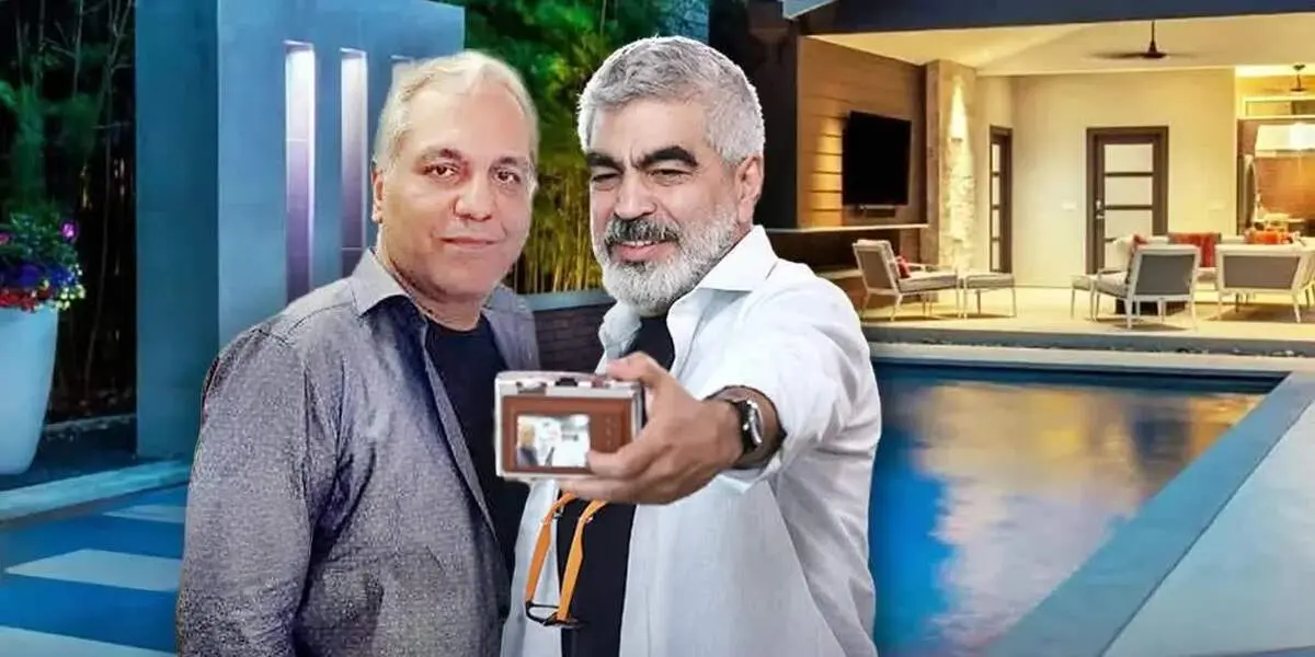 شعر خوانی عاشقانه مهران مدیری در پشت‌صحنه «استخر» + فیلم
