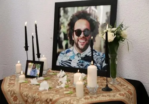 حضور بازیگران مشهور در مراسم یکی از جانباختگان دی ماه