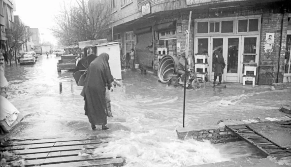 سیل تهران در دهه ۶۰+ تصاویر