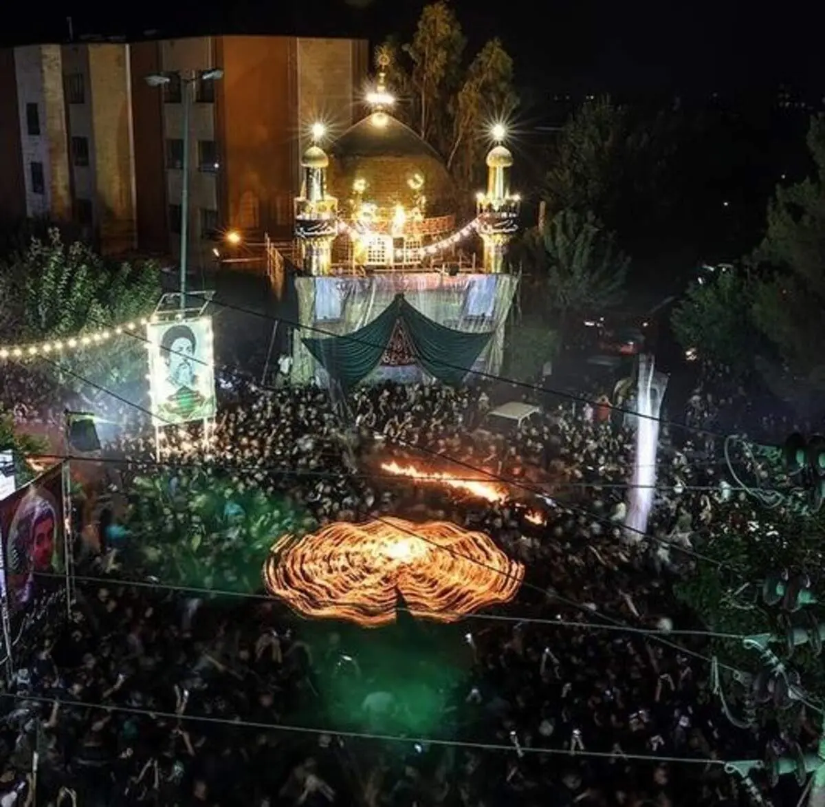 آئین سنتی مشعل گردانی در جنوب تهران