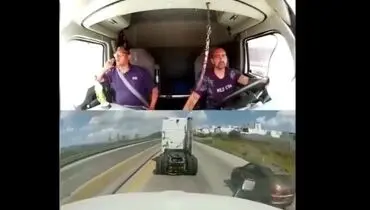 سرقت مسلحانه کامیون در بزرگراه+ فیلم