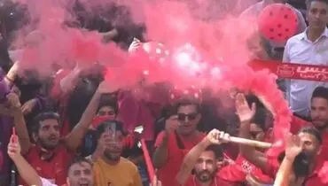 بدرقه کاروان پرسپولیس برای بازی با ذوب آهن + فیلم