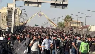 تصاویر جدید از هجوم طرفداران مقتدی صدر به پارلمان عراق+ فیلم