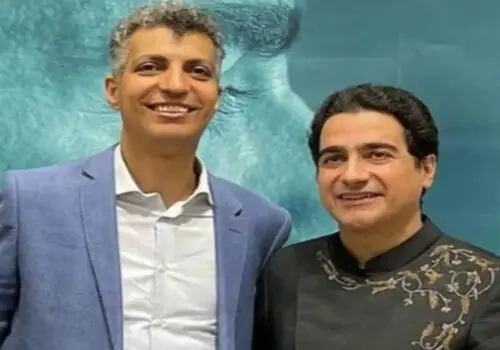 دیدار صمیمی عادل فردوسی‌پور و همایون شجریان+ عکس