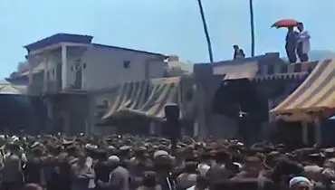 عزاداری ظهر عاشورا در سبزه میدان طهران قدیم +فیلم