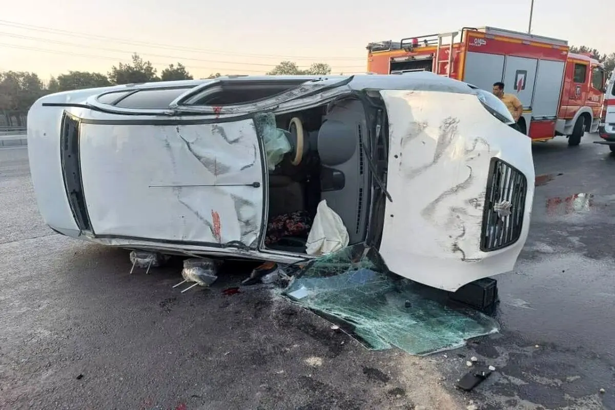 اشتباه محض راننده کامیون علت تصادف شدید تیبا!+ فیلم