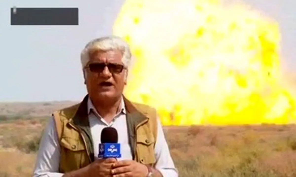 برخورد هولناک پهپاد در چند قدمی خبرنگار صداوسیما! + فیلم