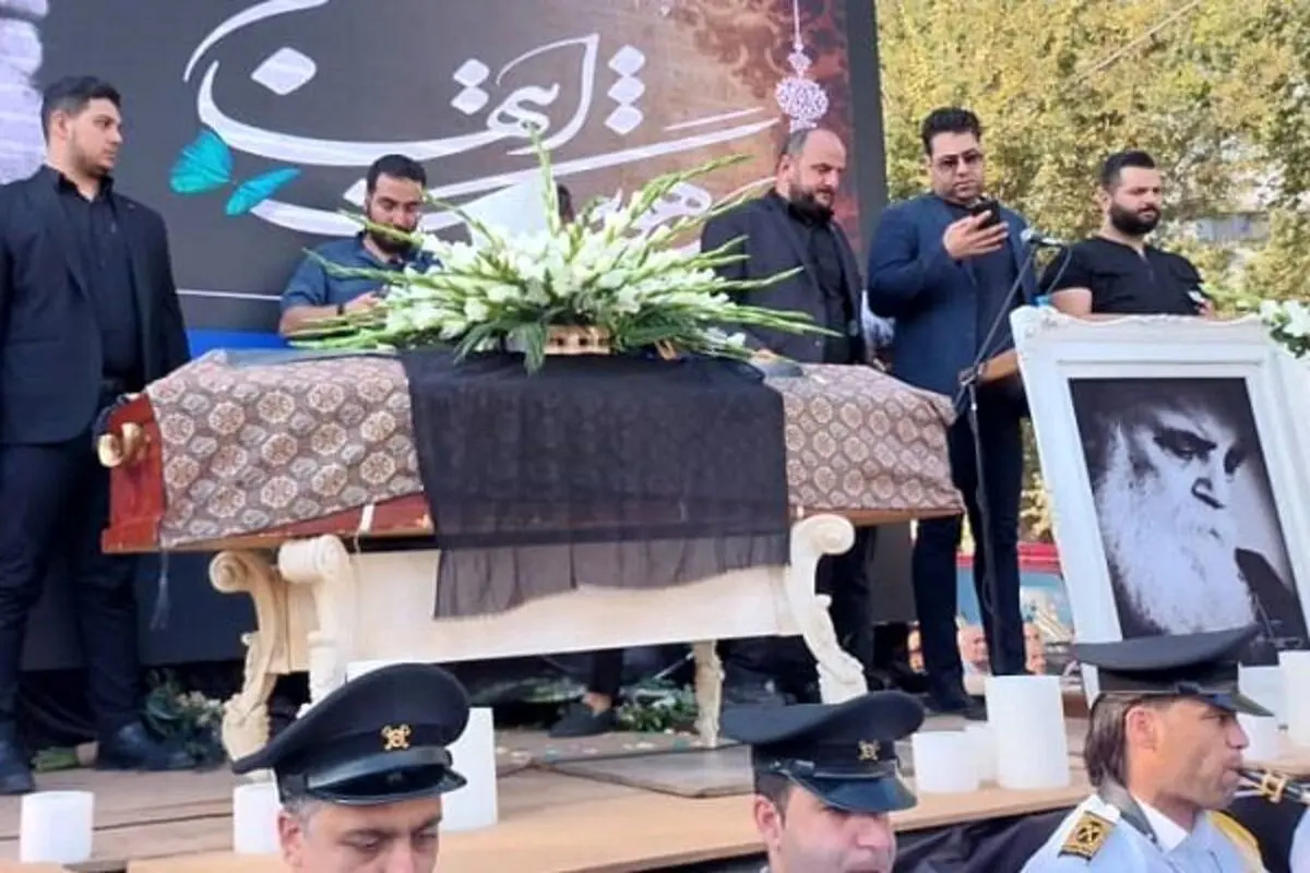 برگزاری مراسم بزرگداشت و تدفین «امیر هوشنگ ابتهاج» در رشت + فیلم و تصاویر