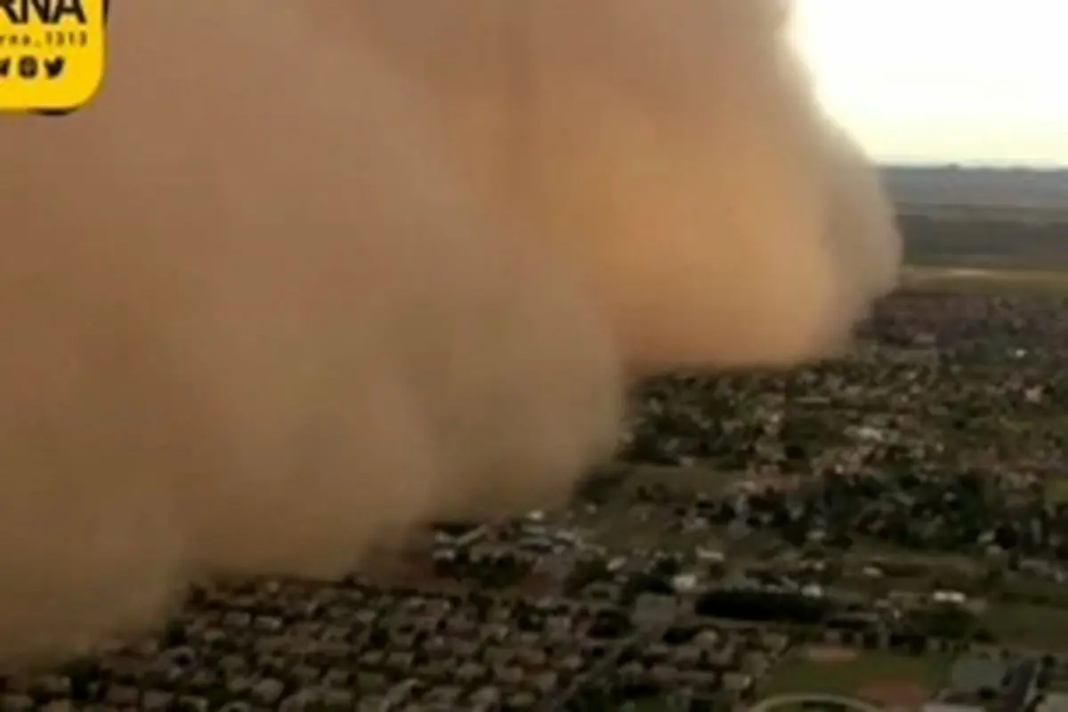 لحظه ورود طوفان سهمگین به شهر چندلر ایالت آریزونا آمریکا+ فیلم