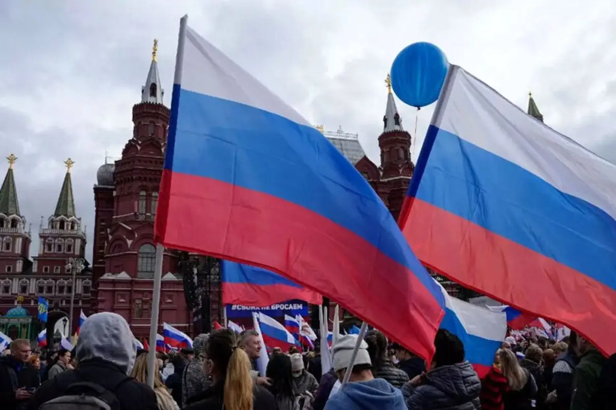 مراسم الحاق مناطق اوکراین در میدان سرخ مسکو + فیلم