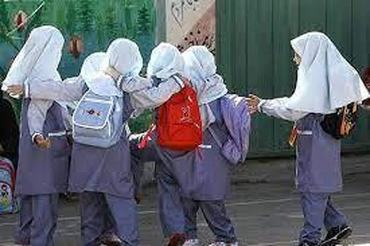 صحنه‌ ای زیبا و احساسی از بوسه یک دختر دانش‌ آموز به پرچم ایران+ فیلم