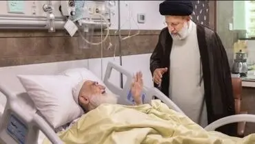 رئیسی از آیت‌ الله نوری همدانی عیادت کرد + عکس