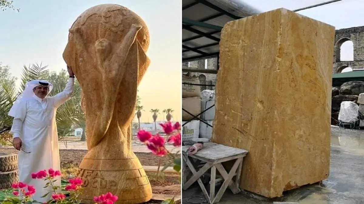 ساخت کاپ جام جهانی به وزن ۴ تن + فیلم