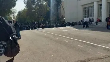 سفره ناهار در دانشگاه تهران روی زمین پهن شد + عکس