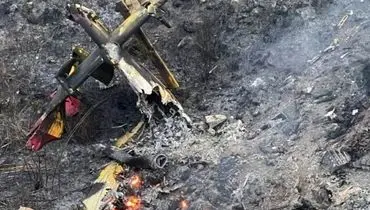 سقوط هواپیمای آتش‌نشان هنگام اطفای حریق + فیلم