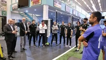 حضور رییس فدراسیون فوتبال در جمع بازیکنان تیم ملی فوتبال ایران
