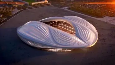 نورپردازی جالب ورزشگاه قطری در آستانه‌ی جام جهانی + فیلم