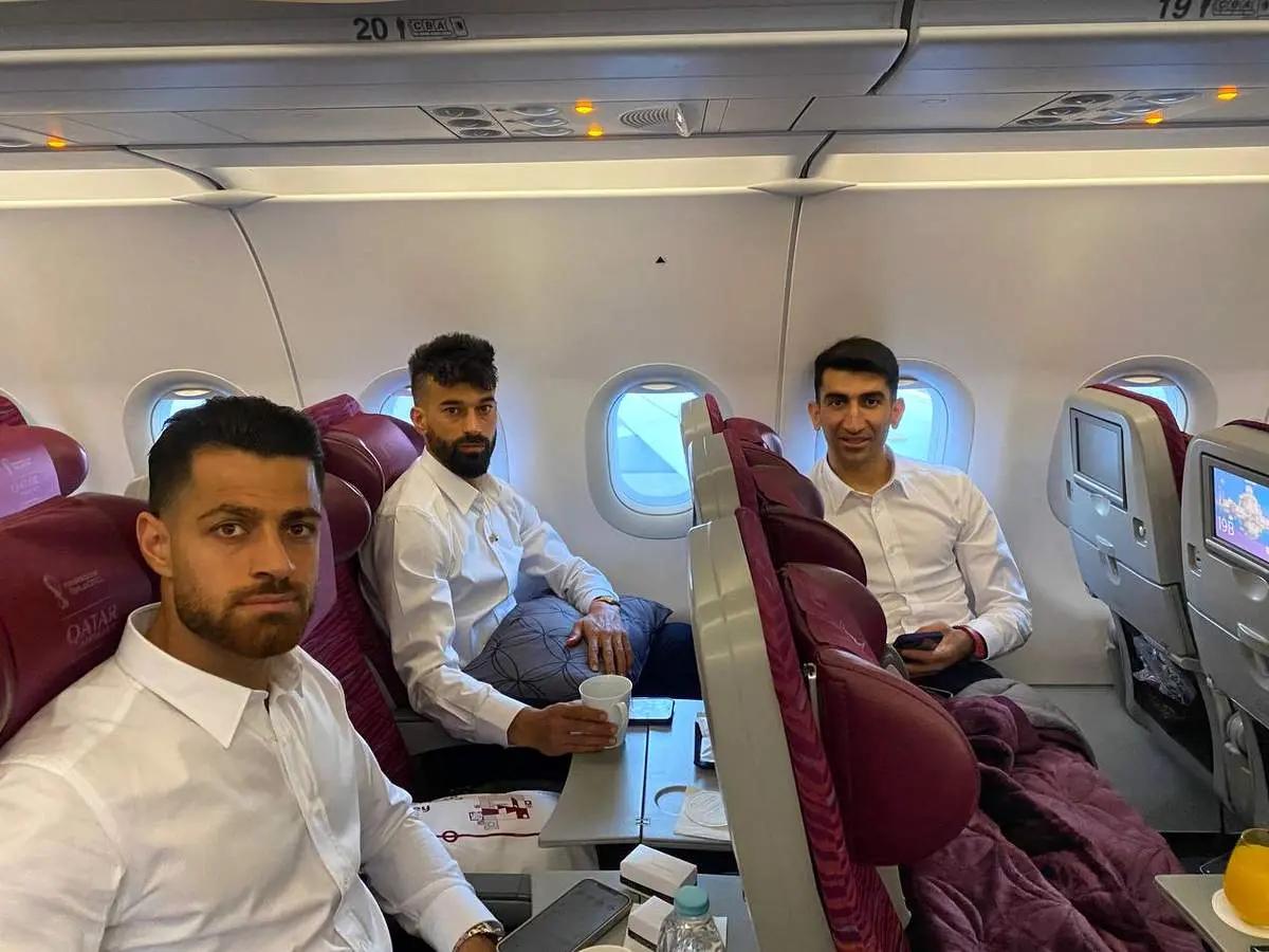 حرکت کاروان تیم ملی فوتبال ایران به سوی قطر+ عکس و فیلم