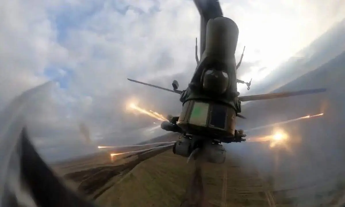 آتش بازی بالگردهای روسیه در اوکراین+ فیلم