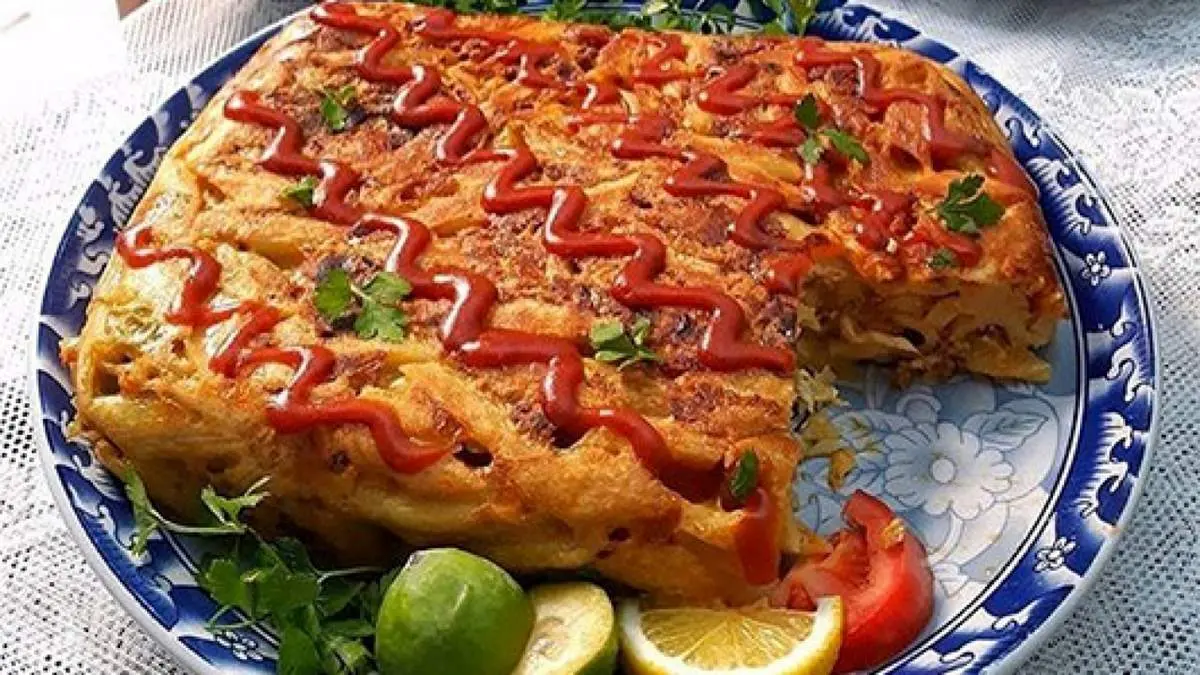 طرز تهیه کوکوی ماکارونی + فیلم