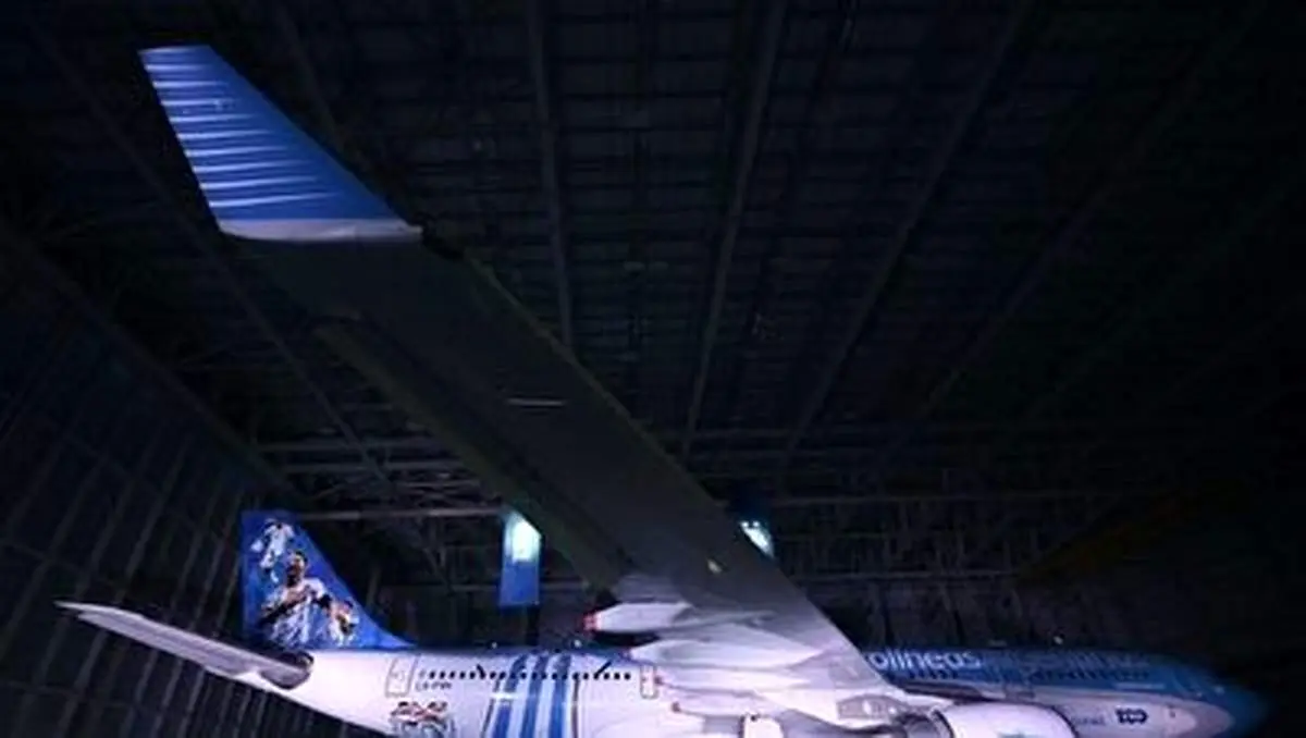 رونمایی از هواپیمای تیم ملی آرژانتین برای جام جهانی+ فیلم