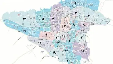 اصلاح مرزبندی مناطق ۲۲ گانه تهران