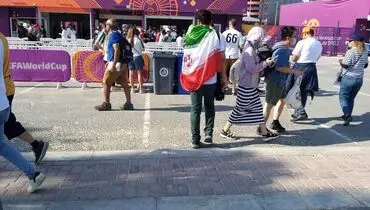 حال و هوای اطراف ورزشگاه «الخلیفه» قبل از آغاز بازی ایران - انگلستان + فیلم
