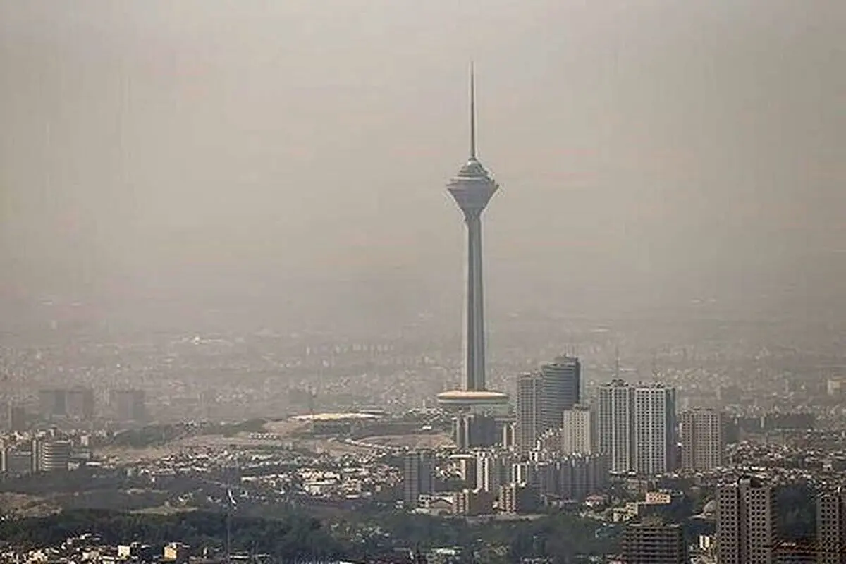 تصویری باورنکردنی از آلودگی هوا بر فراز آسمان تهران
