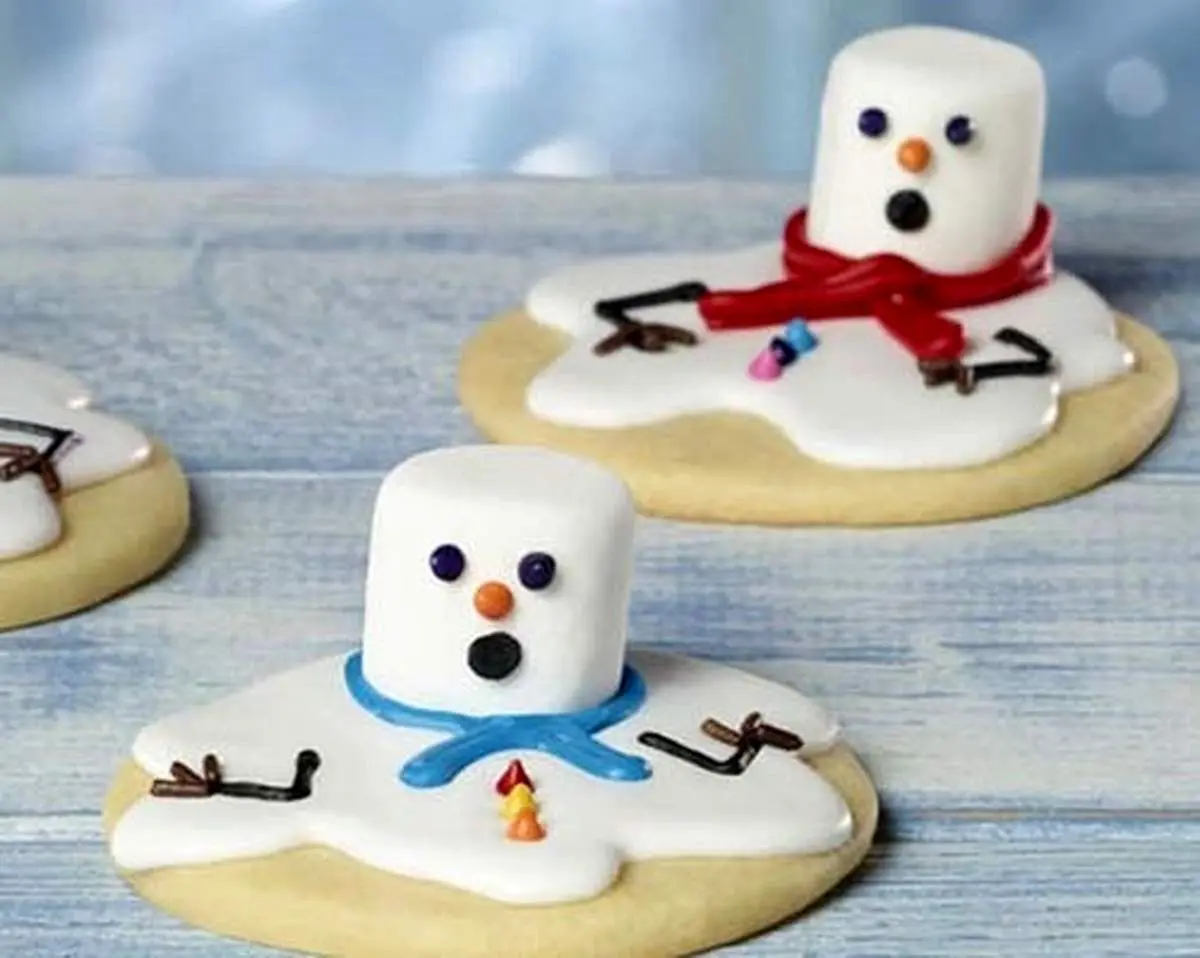 کوکی آدم برفی خوشمزه برای شب یلدا